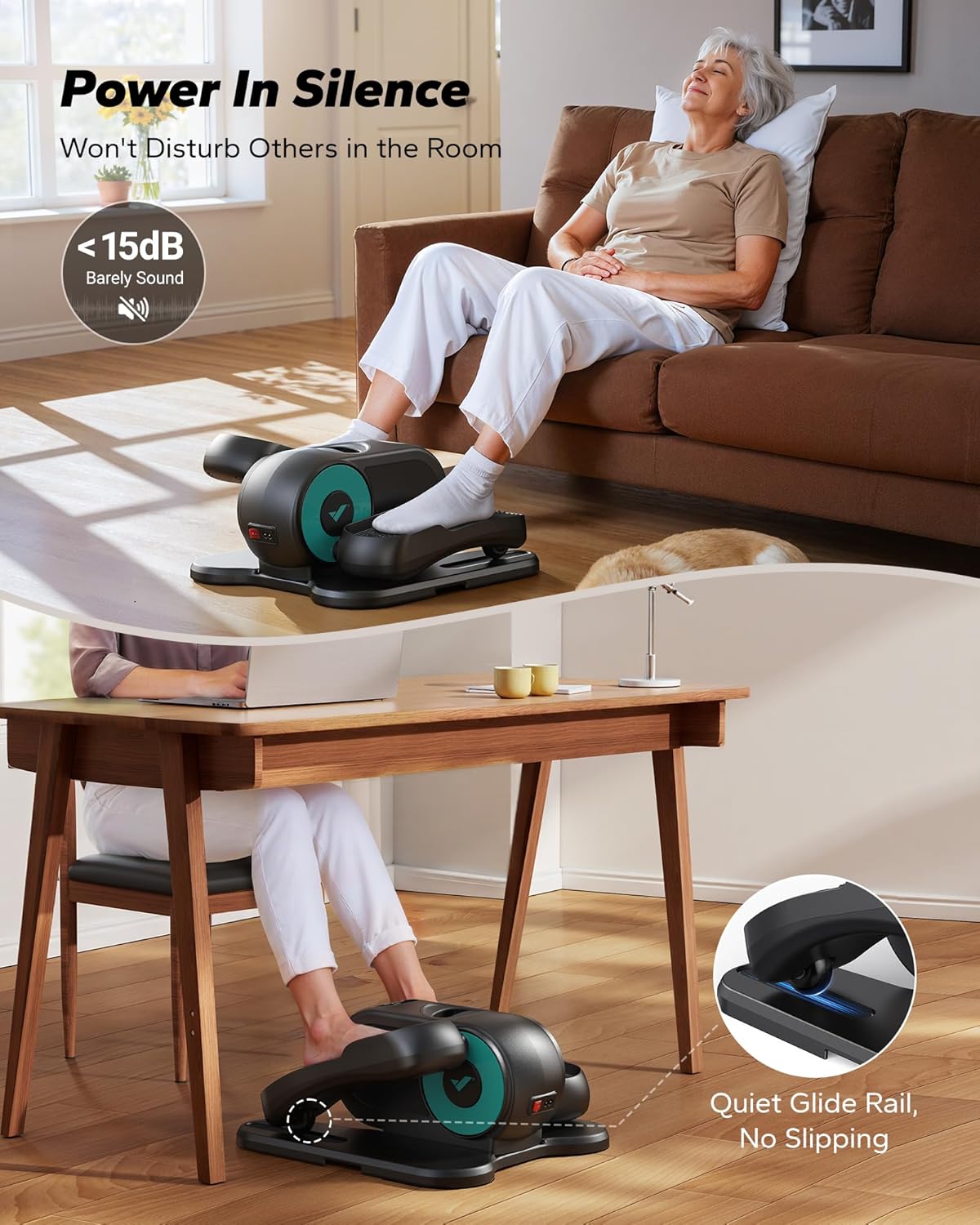 MERACH Under Desk Elliptical Machine