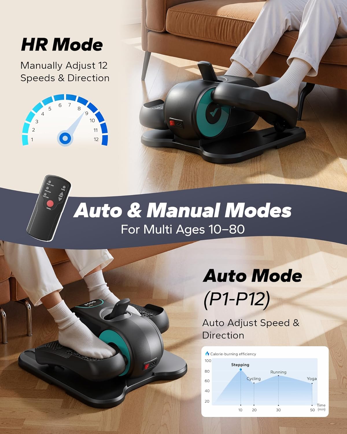 MERACH Under Desk Elliptical Machine