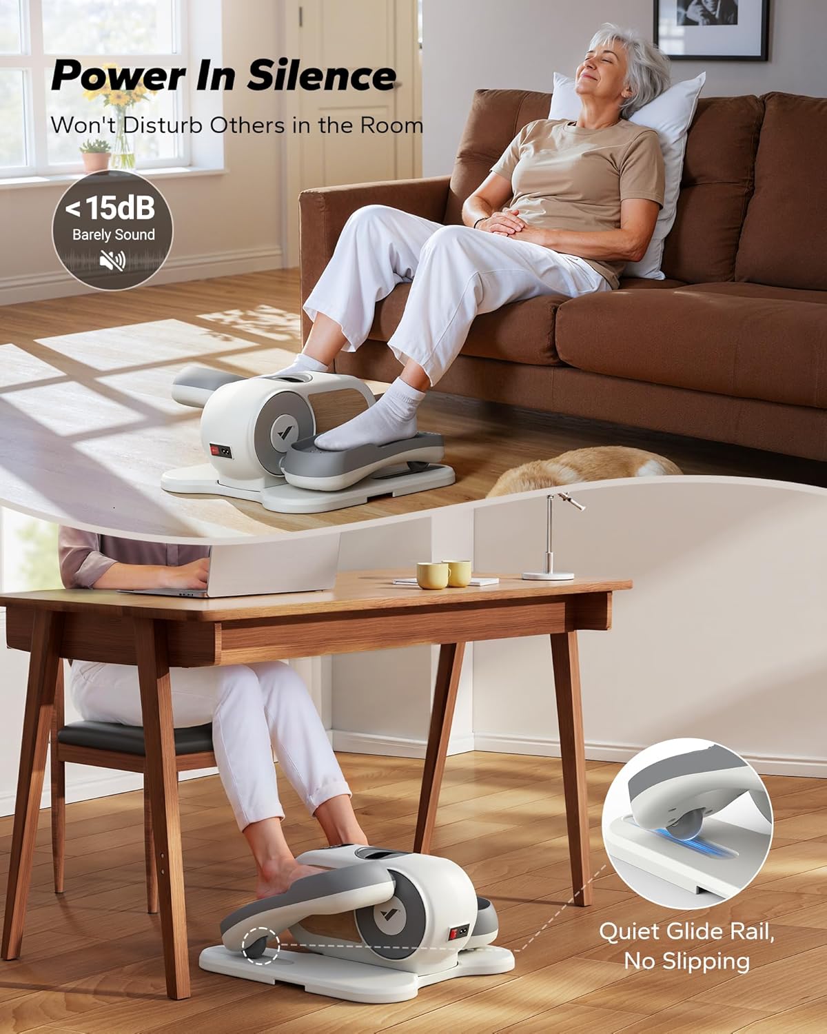 MERACH Under Desk Elliptical Machine
