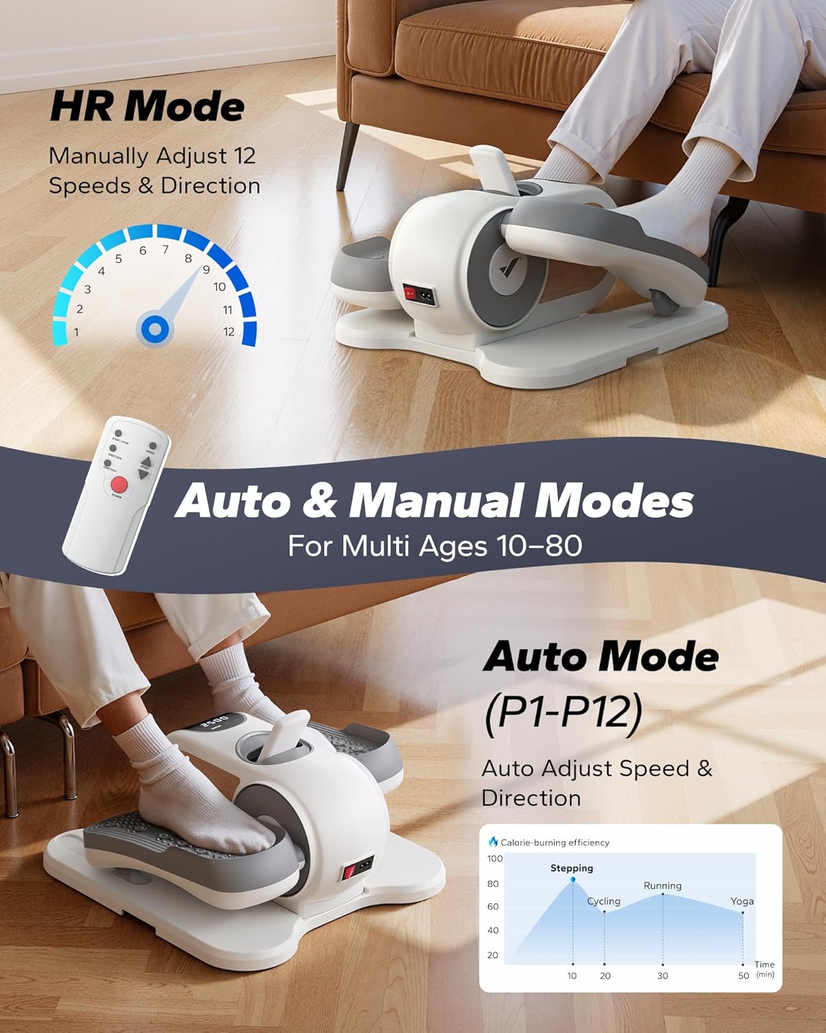 MERACH Under Desk Elliptical Machine