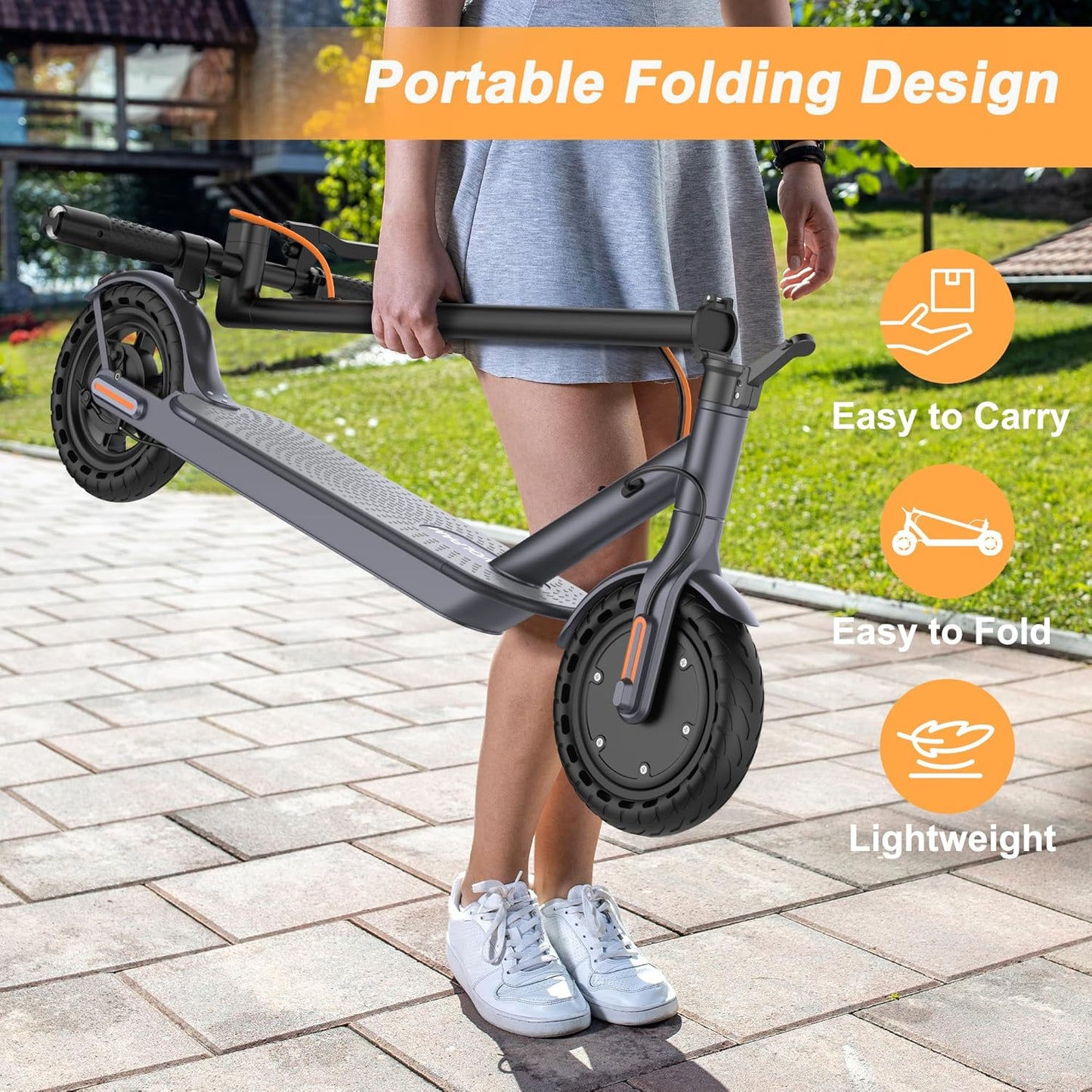VOLPAM Electric Scooter, 350W/500W Powerful Motor