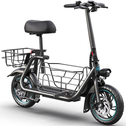 Gyroor Adults Electric Scooter with Large Middle Basket