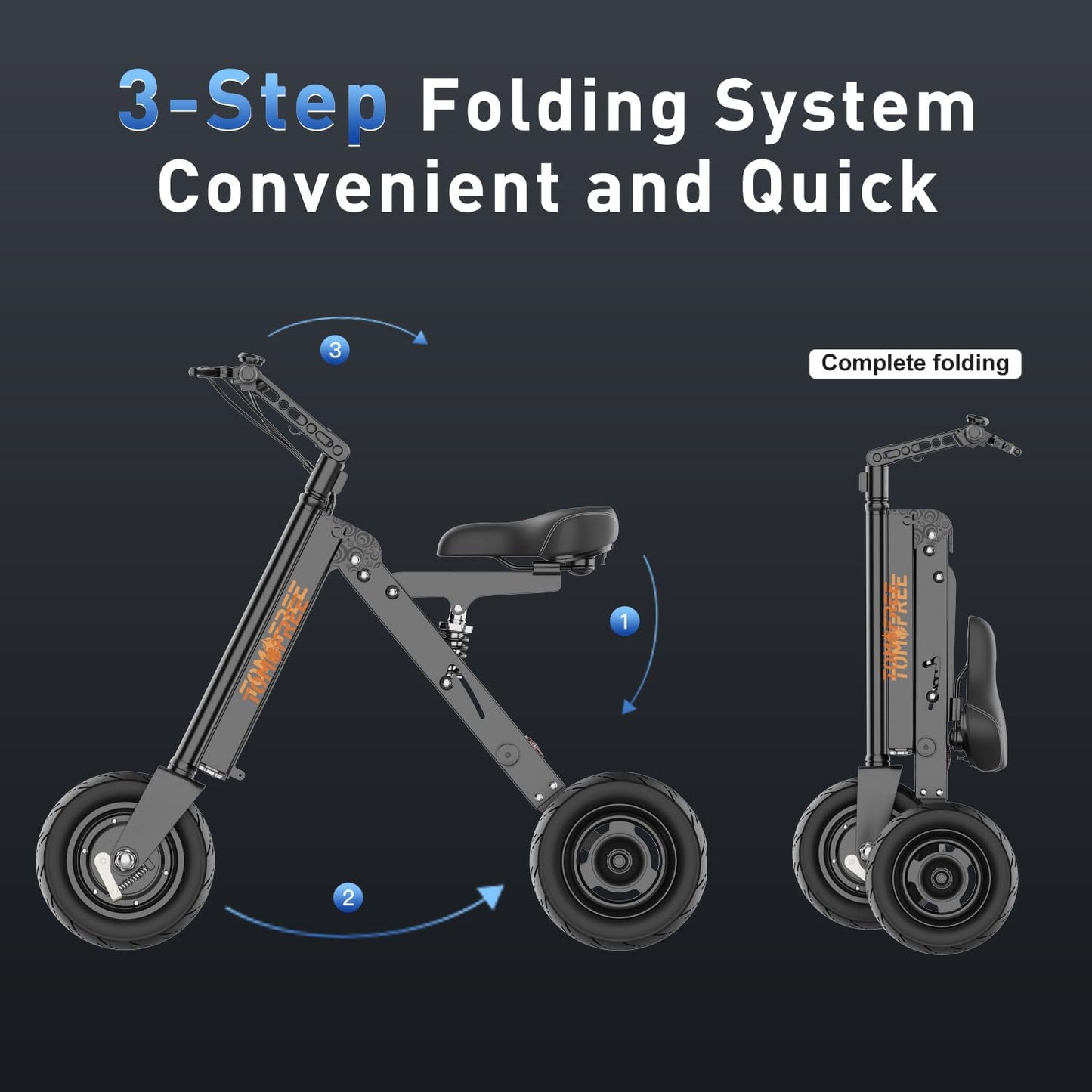 Black Folding Electric Scooter