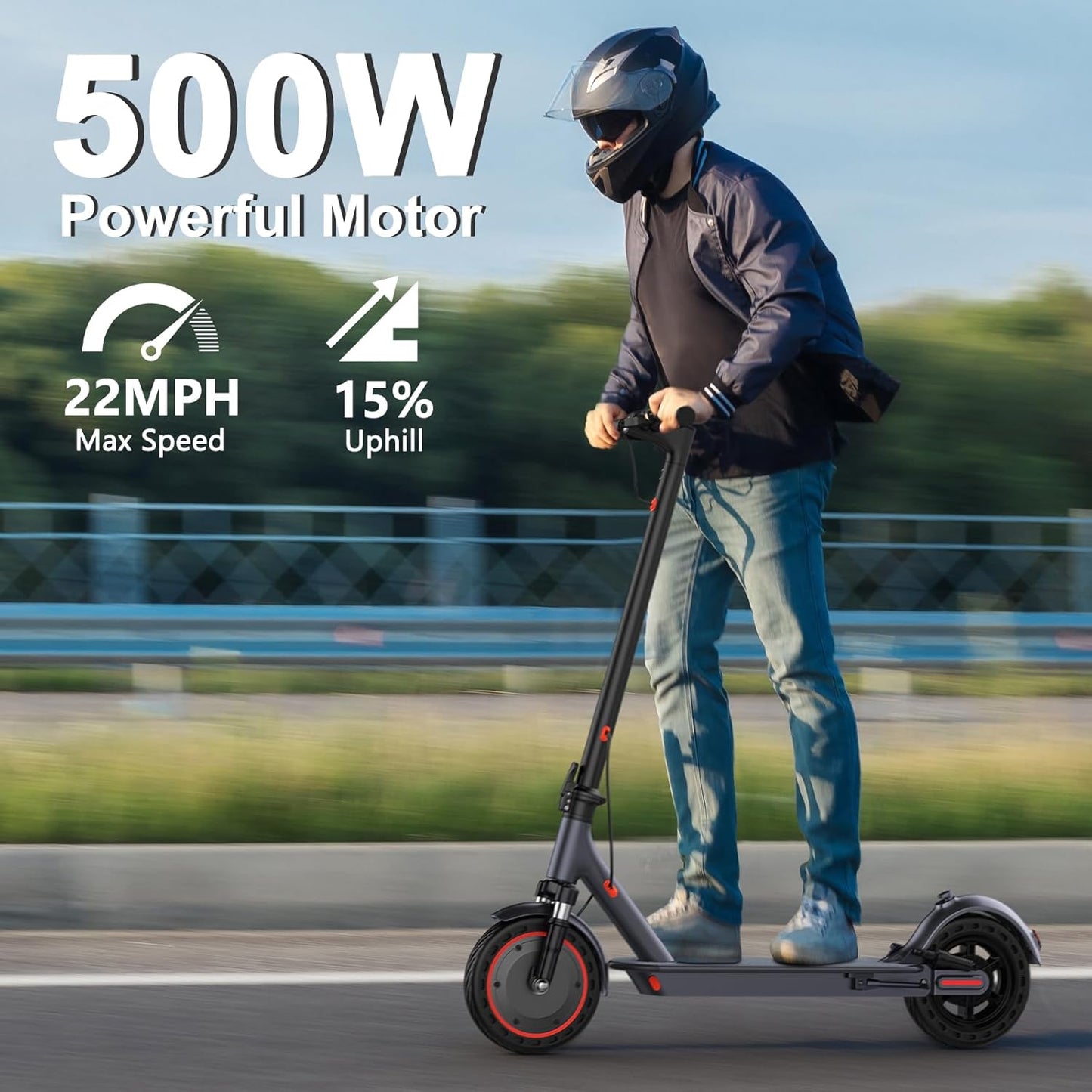 VOLPAM Electric Scooter, 350W/500W Powerful Motor