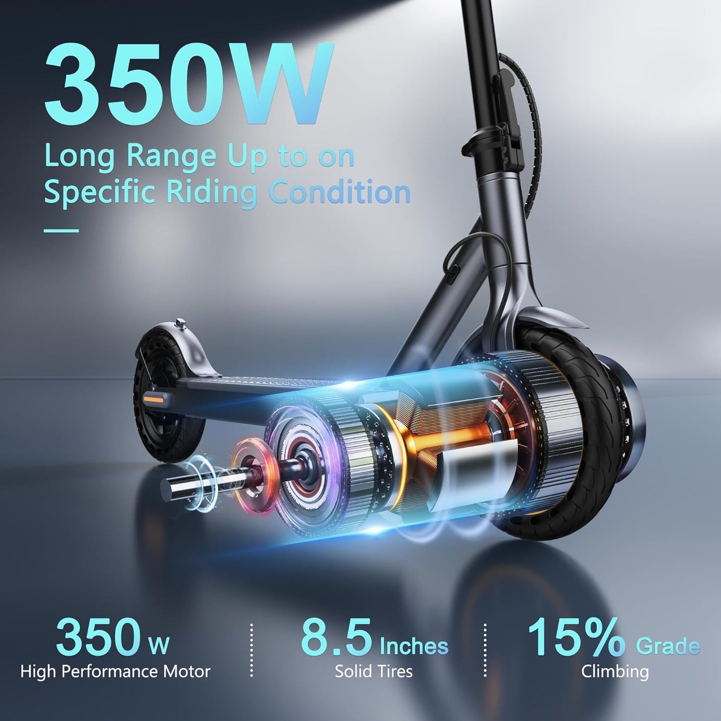 VOLPAM Electric Scooter, 350W/500W Powerful Motor