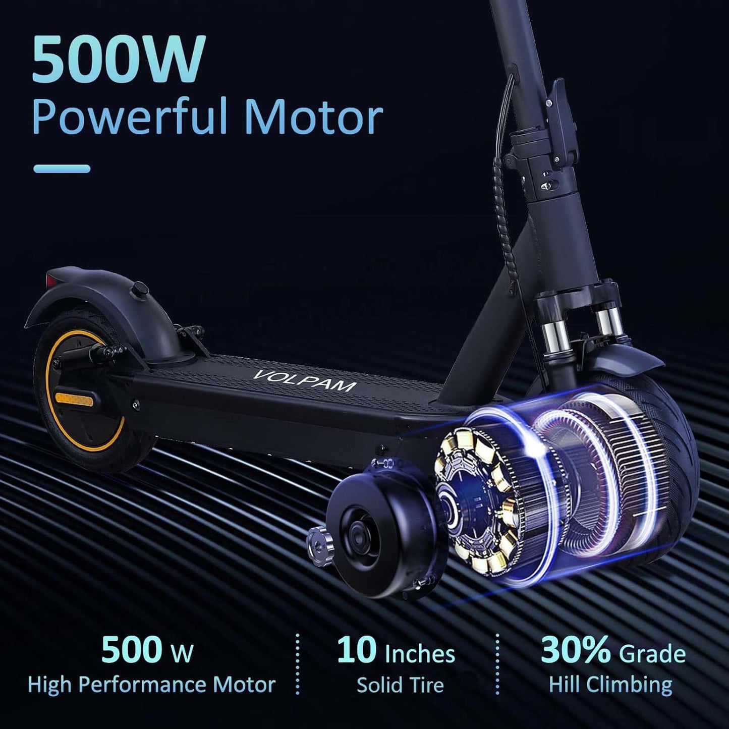 VOLPAM Electric Scooter, 350W/500W Powerful Motor