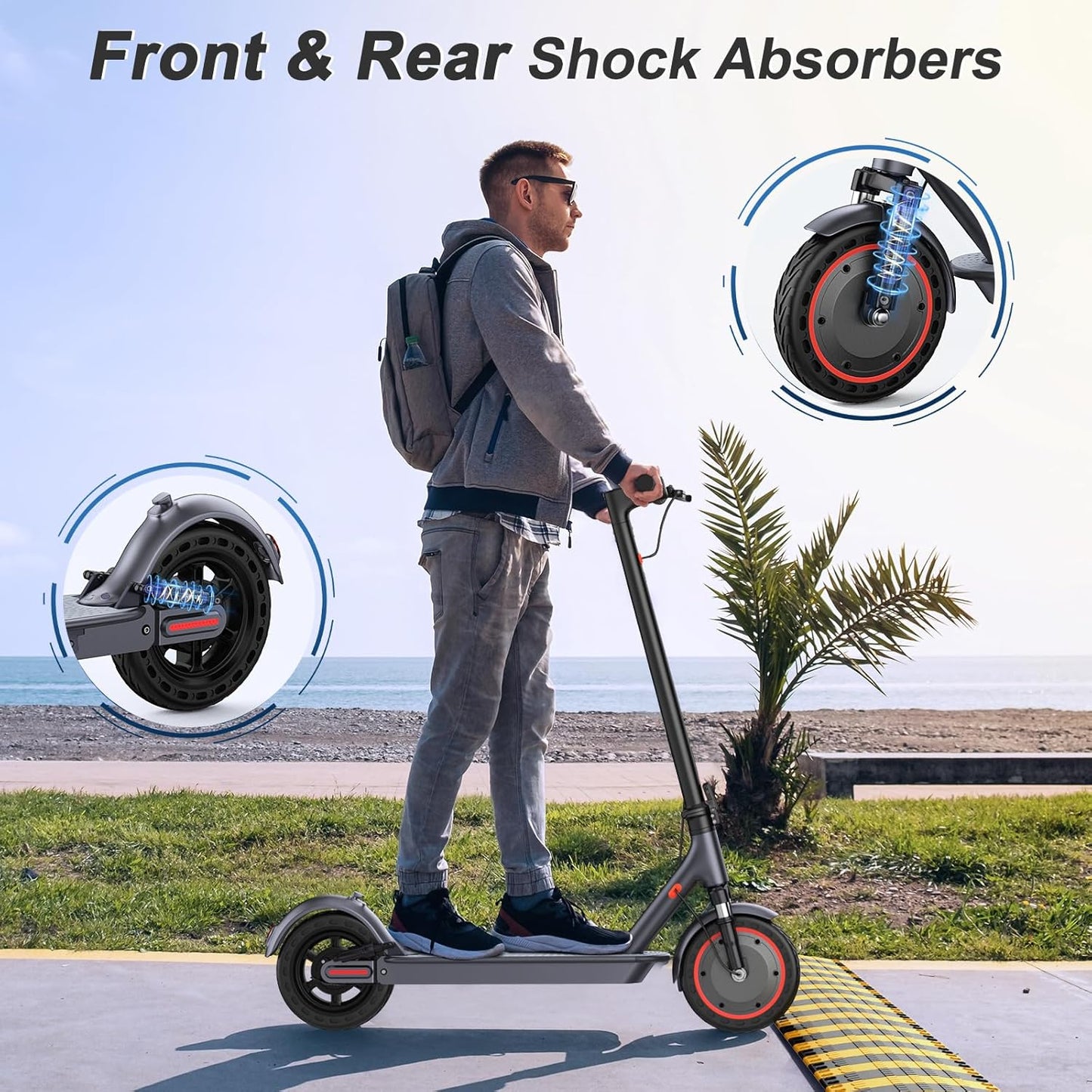 VOLPAM Electric Scooter, 350W/500W Powerful Motor