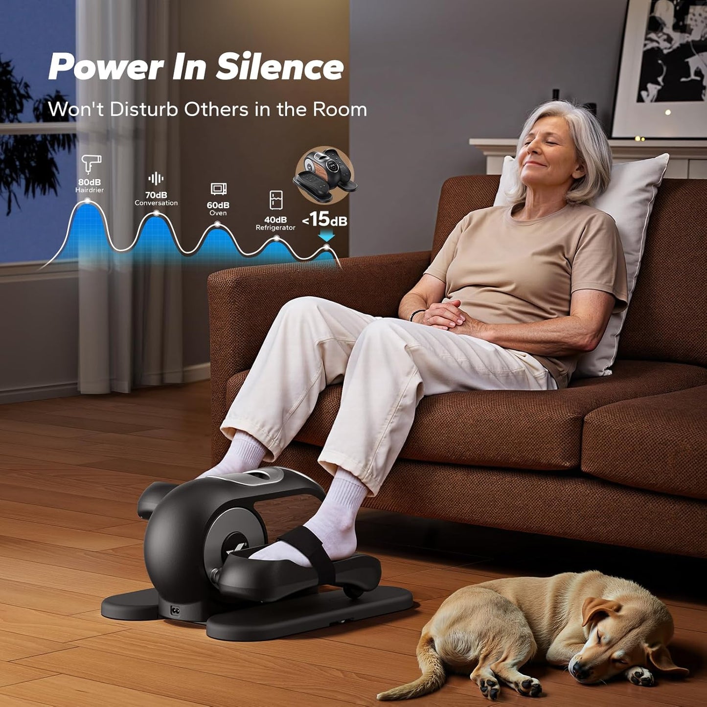 MERACH Under Desk Elliptical Machine