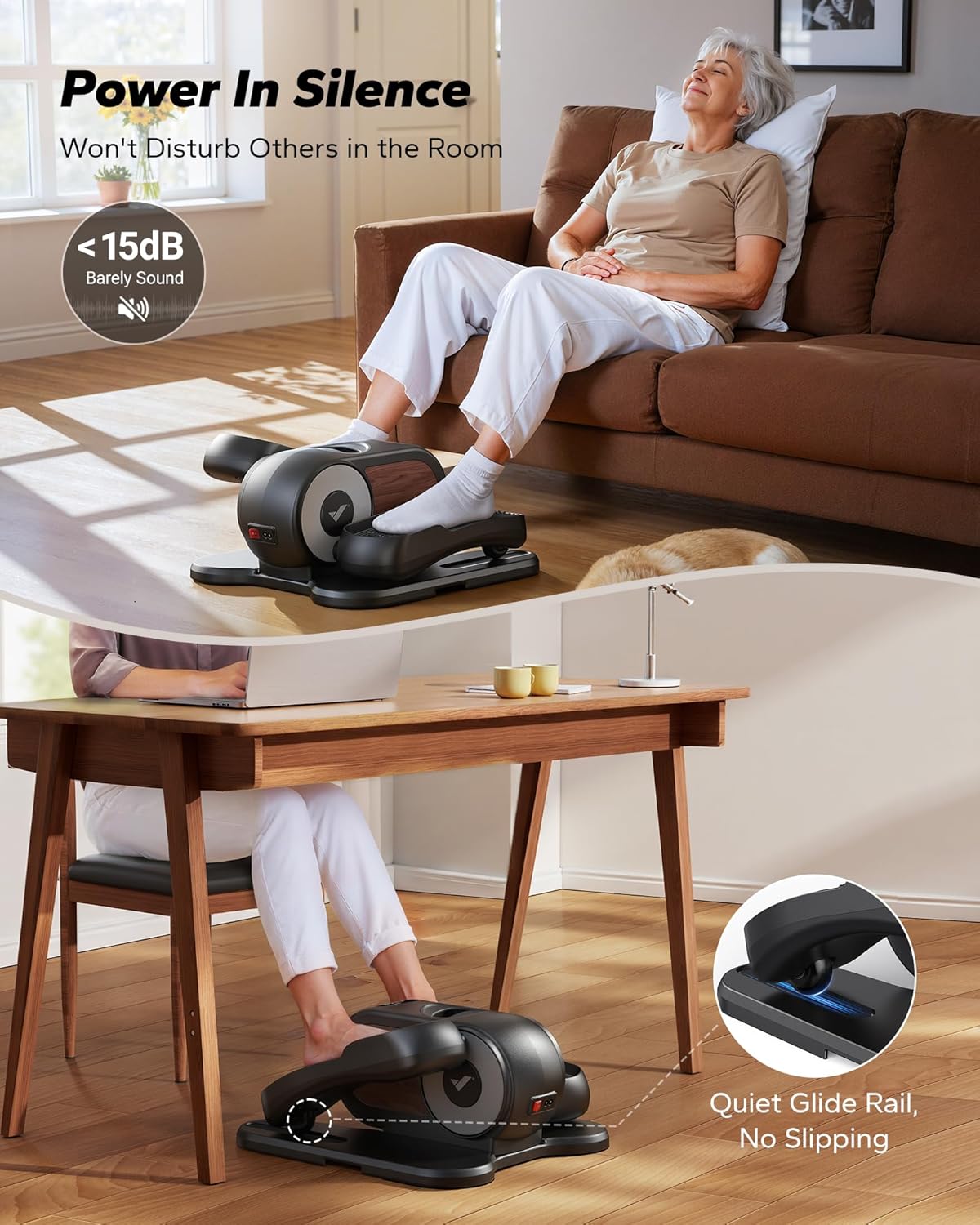MERACH Under Desk Elliptical Machine