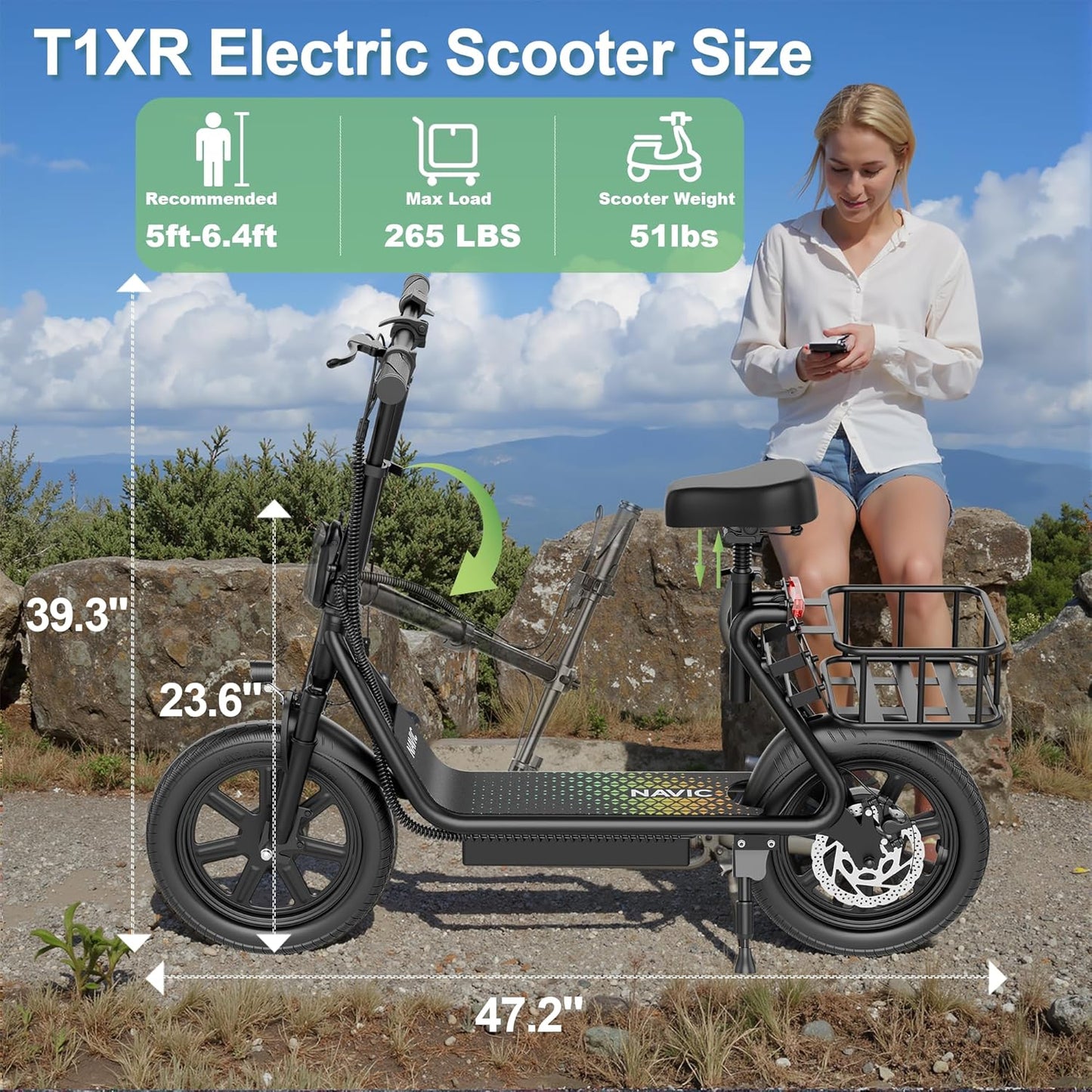 NAVIC Electric Scooter Adults